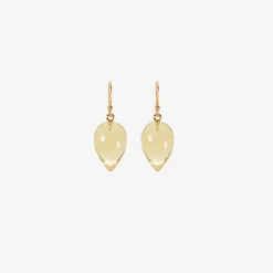 14k & citrine acorns