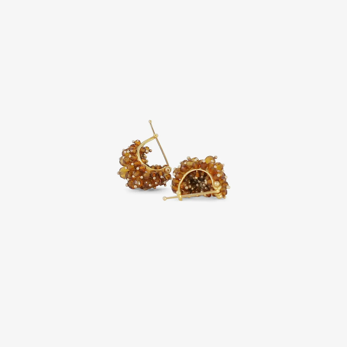 18k & citrine large basket earrings