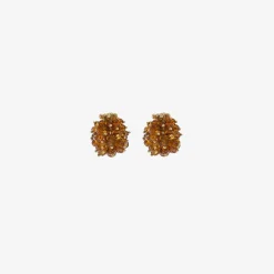 18k & citrine large basket earrings