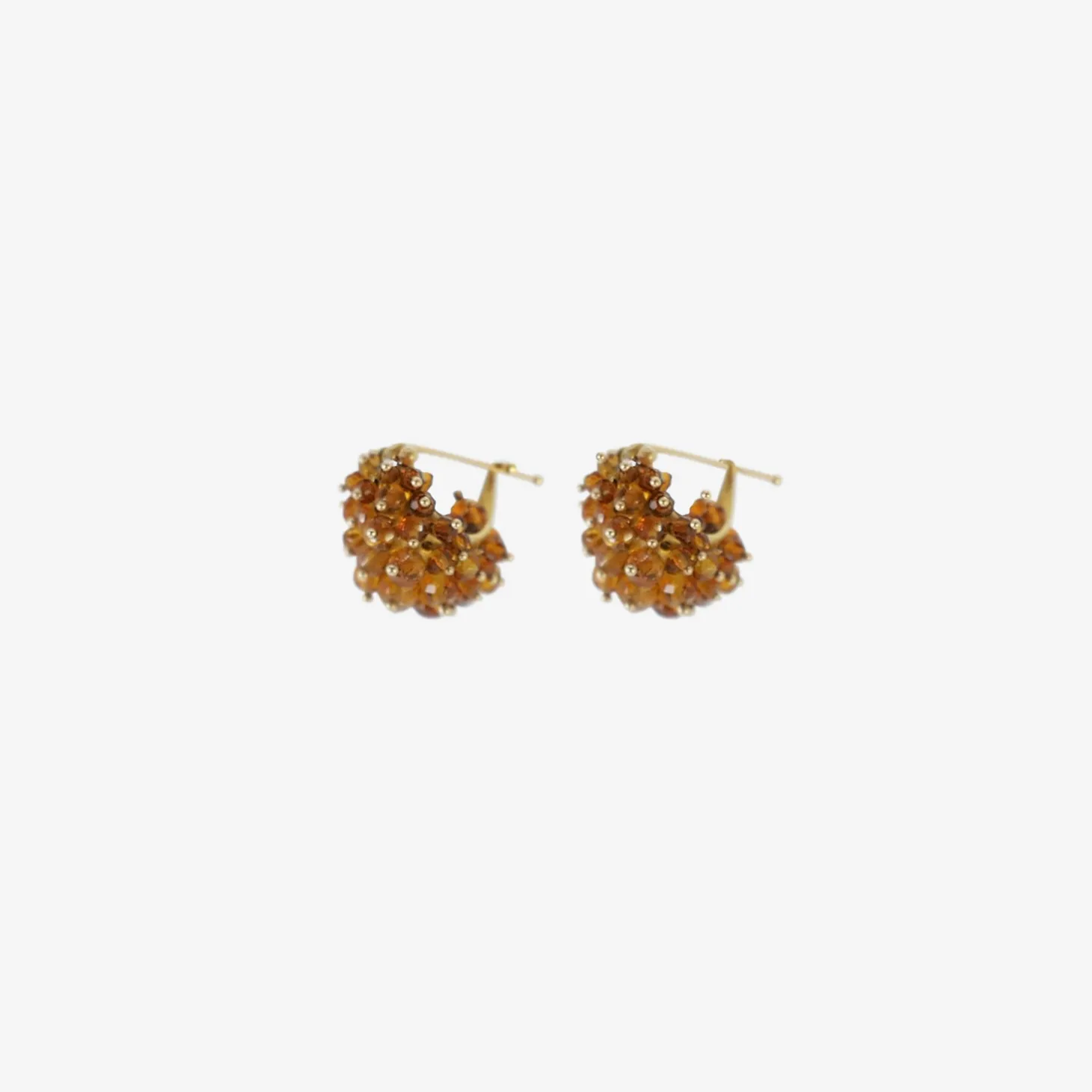 18k & citrine large basket earrings