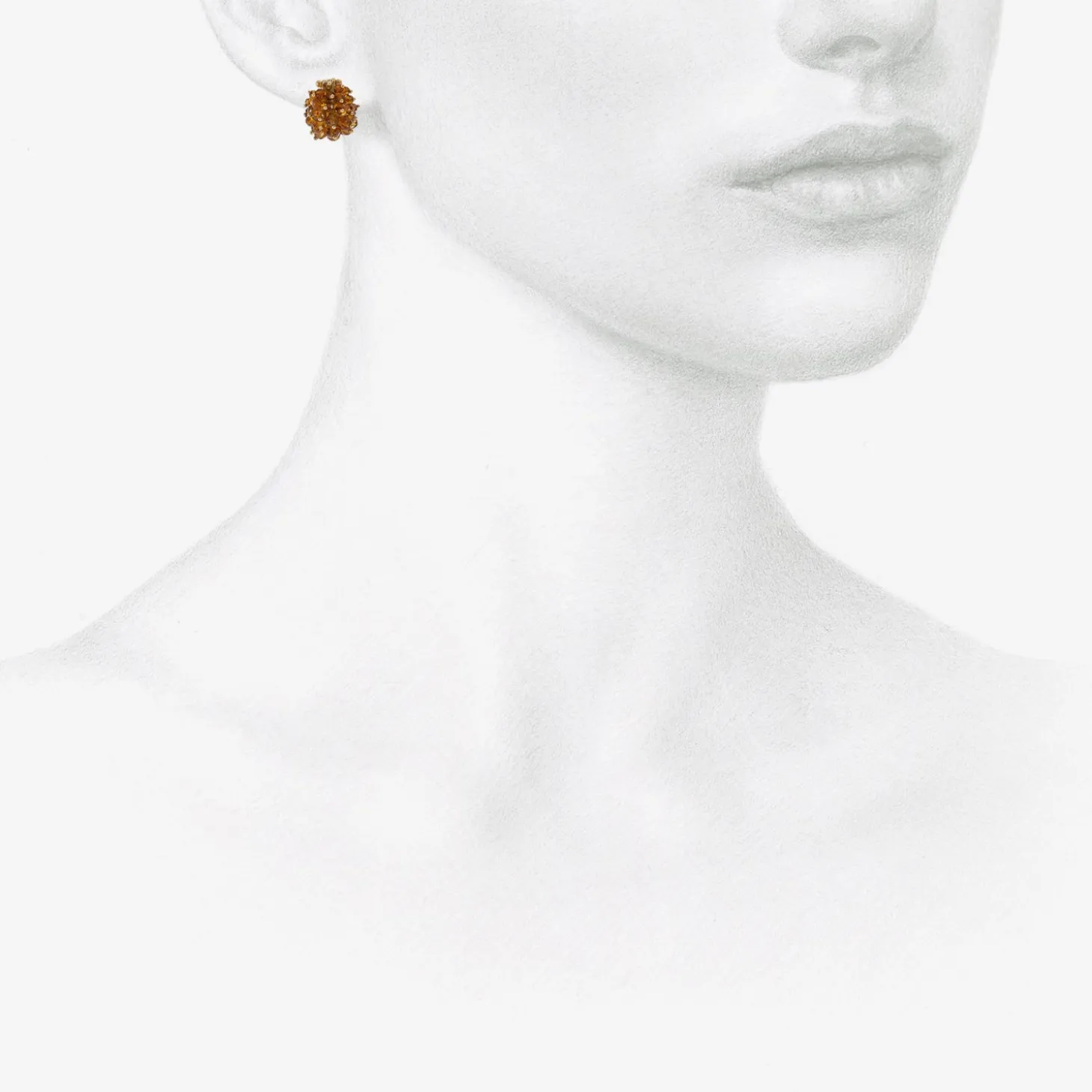 18k & citrine large basket earrings