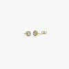 18k & clean white rose-cut diamond studs, .90ct