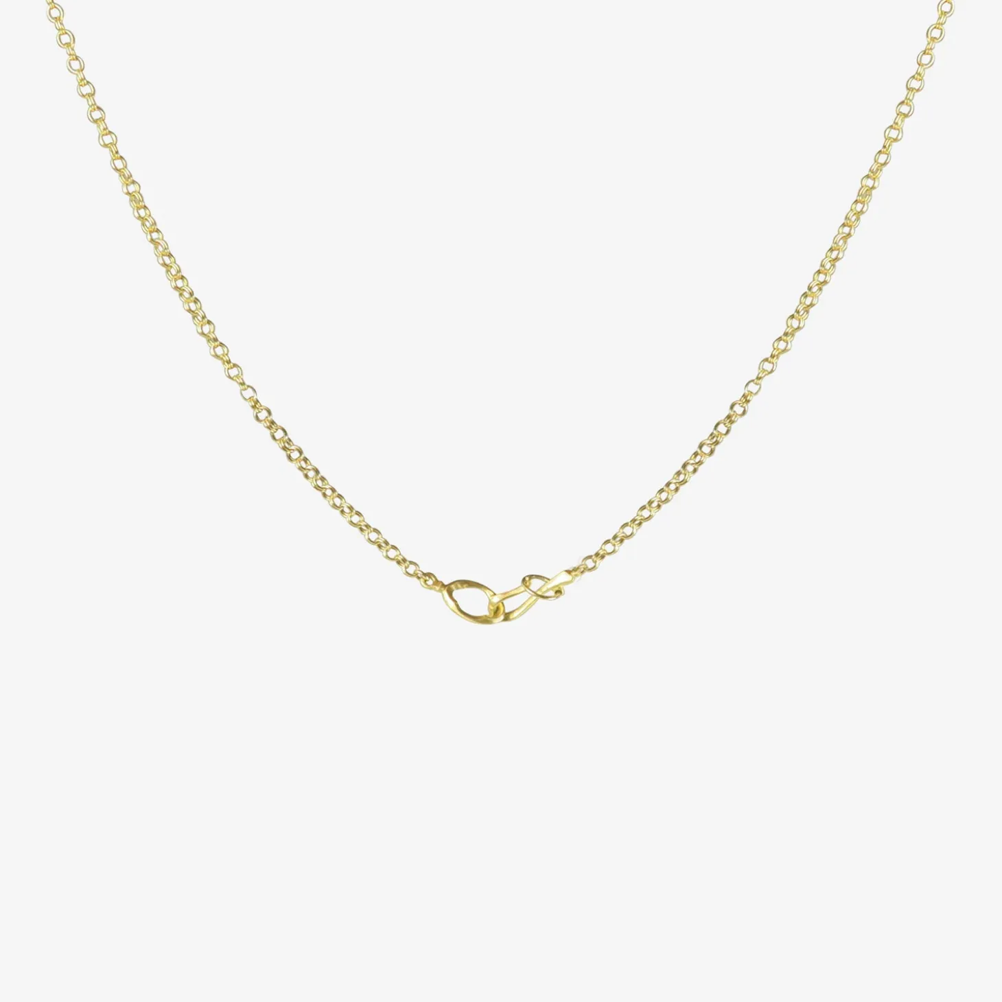 18k & clear quartz large lens pendant