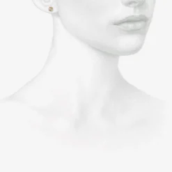 18k & clearish cushion shaped diamond studs, .80ct