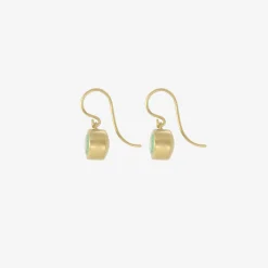 18k & colombian emerald oval drop earrings, 4.84ct