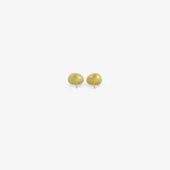 22k & colombian emerald pebble studs, 3.06ct