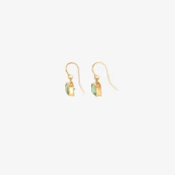 18k & colombian emerald single drop earrings, 2.75ct