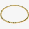 20k & colombian emerald ziggurat eternity necklace, 11.64ct