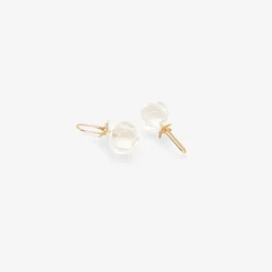 18k & crystal hickory nut earrings