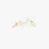18k crystal peach earrings
