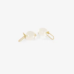 18k crystal peach earrings