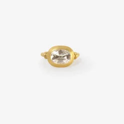 22k & cushion shaped old mine cut diamond capsa ring, 1.71ct