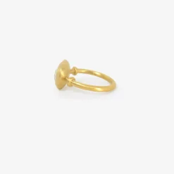 22k & cushion shaped old mine cut diamond capsa ring, 1.71ct