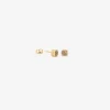 18k & cushion-cut champagne diamond studs, 1.37ct