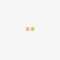 18k & cushion-cut champagne diamond studs, 1.37ct