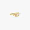 22k & cushion-cut diamond small capsa ring, .41ct