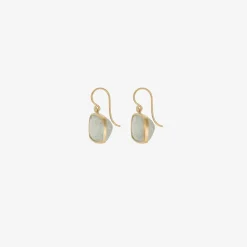 18k & cushion-shaped aquamarine drop earrings, 19.04ct