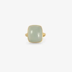 18k & cushion-shaped aquamarine ring, 10.4ct