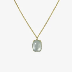 18k & cushion-shaped aquamarine pendant