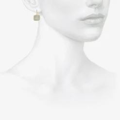18k & cushion-shaped aquamarine drop earrings, 19.04ct