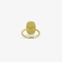 18k & cushion-shaped bamboo moonstone ring