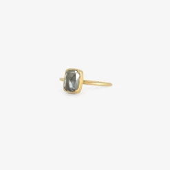 18k & cushion-shaped faceted montana blue sapphire, 1.71ct
