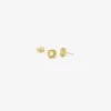 18k & cushion-shaped yellow sapphire studs, 1.97ct