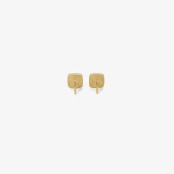 18k & cushion-shaped yellow sapphire studs, 1.97ct