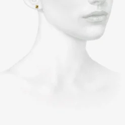 18k & cushion-shaped yellow sapphire studs, 1.97ct