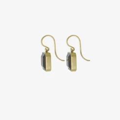 18k & deep indigo iolite cube drop earrings, 8.49ct