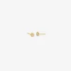 14k & diamond baby triangle skipping stone studs, .05ct