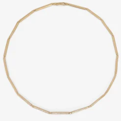 14k & diamond bar necklace, .75ct