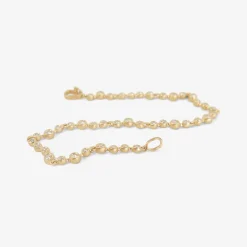 14k & diamond large waving riviera bracelet, 1.35ct