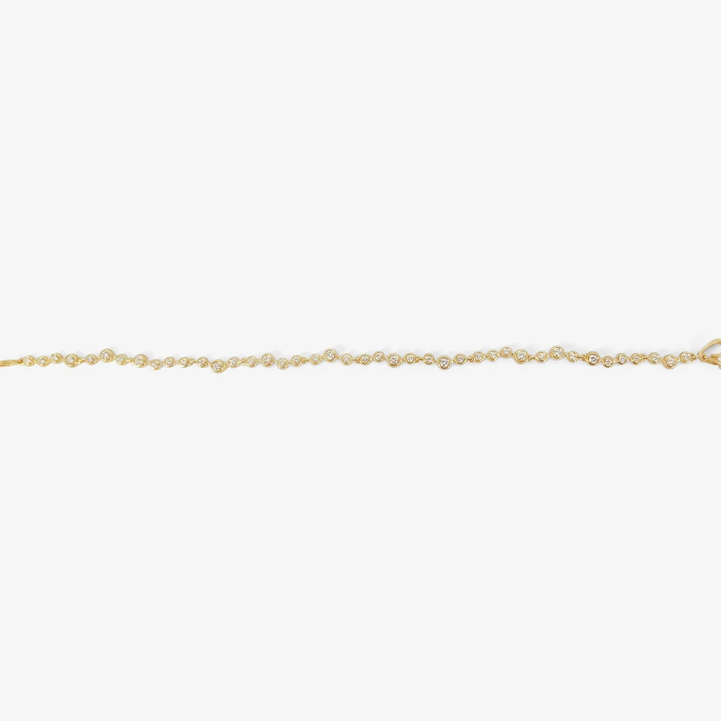 14k & diamond large waving riviera bracelet, 1.35ct