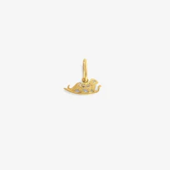18k & diamond mini leo dendera zodiac pendant