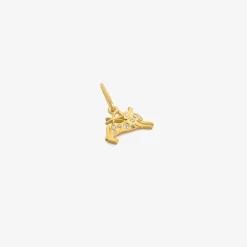 18k & diamond mini taurus dendera zodiac pendant