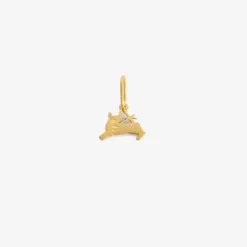 18k & diamond mini taurus dendera zodiac pendant