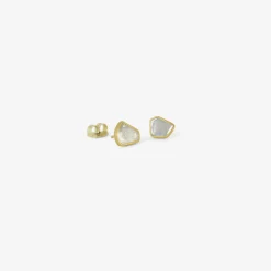 18k & diamond shard studs, .59ct