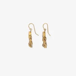 18k & diamond-shaped blue pink opal chandelier earrings with herkimer diamond drops