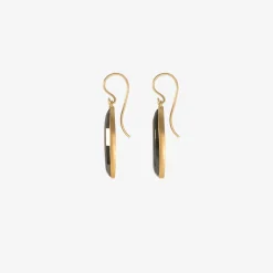 18k & elongated green tourmaline drop earrings, 13.05ct