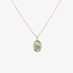18k & emerald pebble drop pendant 5.18ct