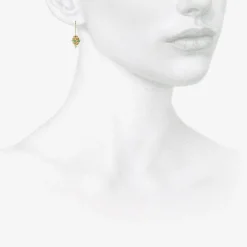 14k & emerald small raspberry earrings