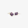 18k & emerald-cut amethyst cube earrings