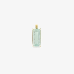 22k & emerald-cut blue beryl pendant