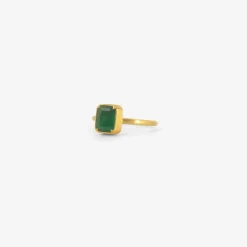 18k & emerald-cut brazilian emerald ring, 1.4ct