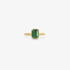 18k & emerald-cut brazilian emerald ring, 1.4ct