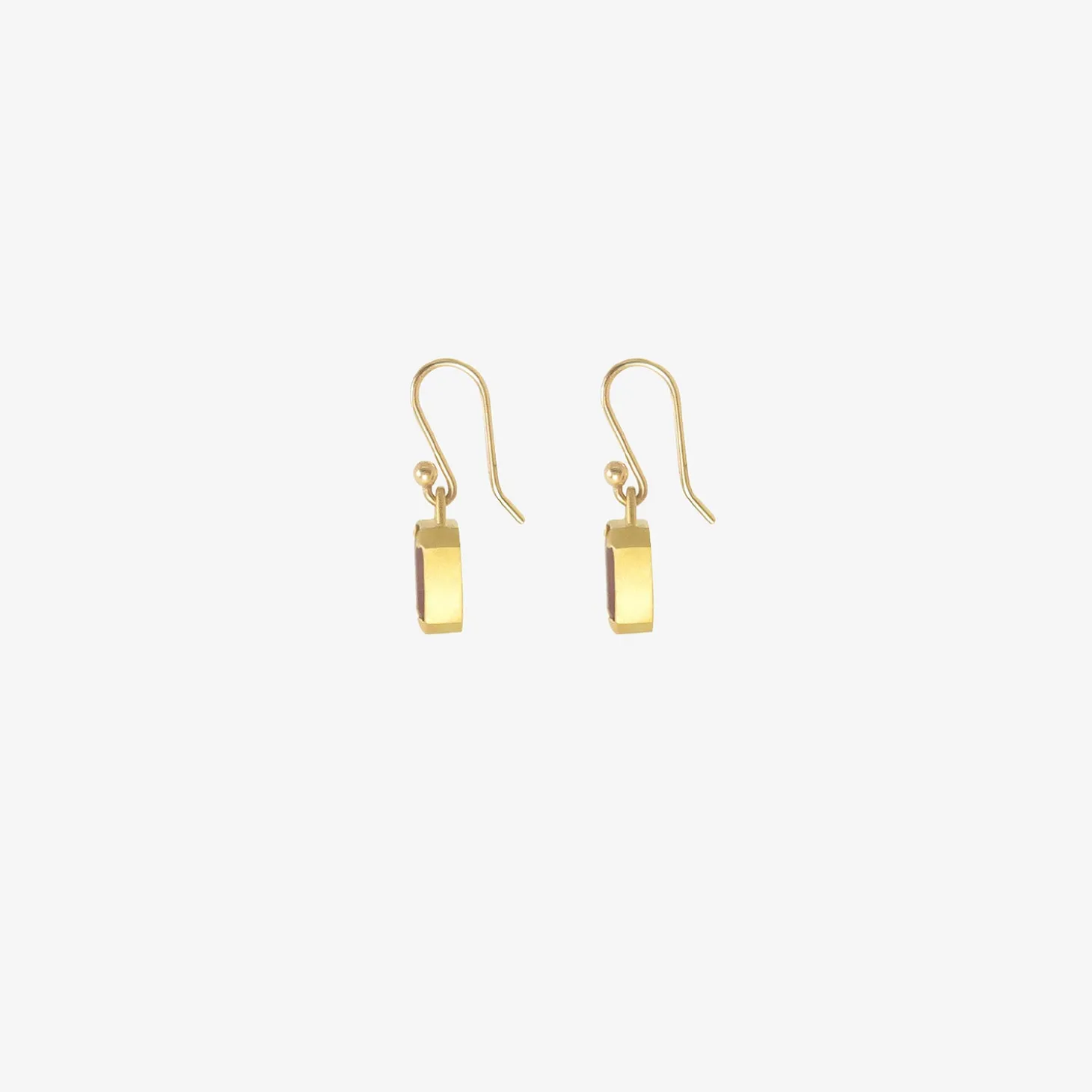 18k & emerald-cut pigeon blood ruby earrings, 3.9ct