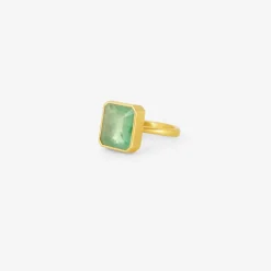 18k & emerald-cut zambian emerald ring, 4.68ct