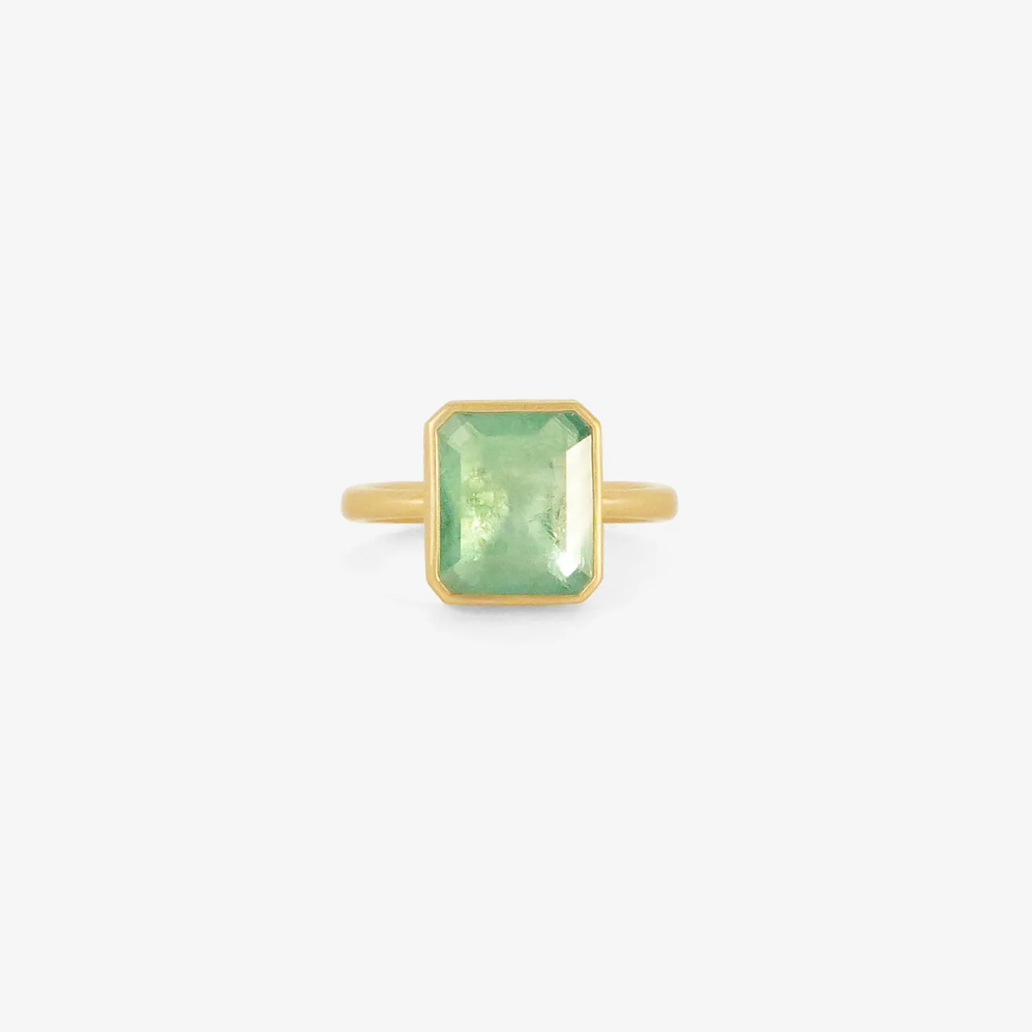 18k & emerald-cut zambian emerald ring, 4.68ct