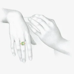 18k & emerald-cut zambian emerald ring, 4.68ct